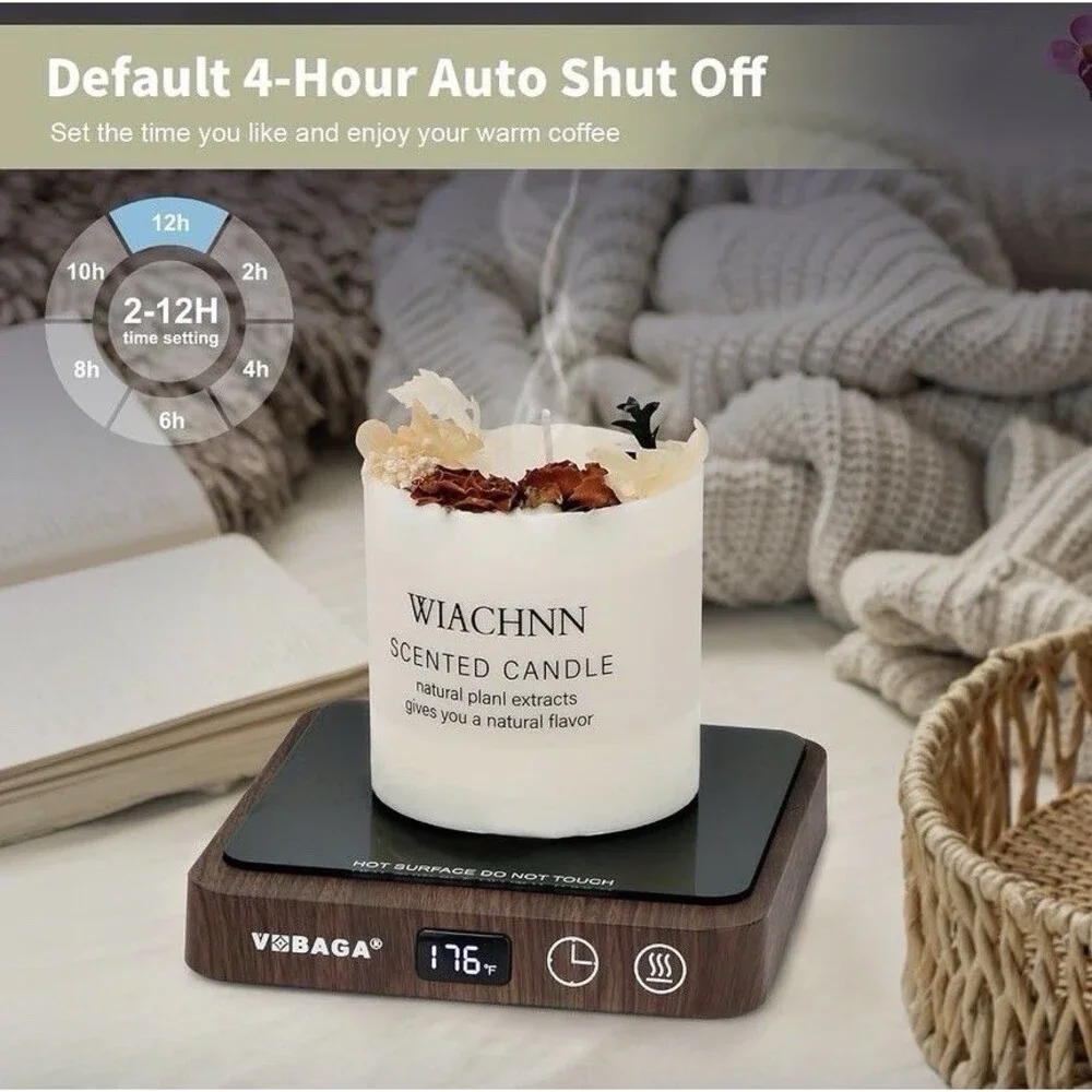 VOBAGA Coffee Mug Warmer & Coffee Warmer for Desk with 5 Temp Settings Displa...